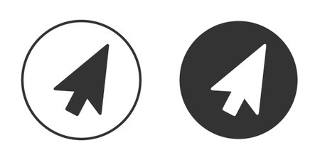 Cursor icons in modern flat solid style for UI UX Designsのイラスト素材