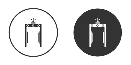 Metal detector icons in modern flat solid style for UI UX Designsのイラスト素材