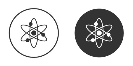 Physics icons in modern flat solid style for UI UX Designsのイラスト素材