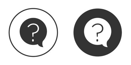 Question icons in modern flat solid style for UI UX Designsのイラスト素材
