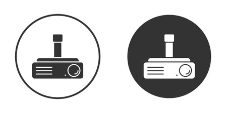Projector icons in modern flat solid style for UI UX Designsのイラスト素材