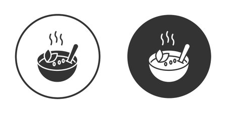 Soup icons in modern flat solid style for UI UX Designsのイラスト素材
