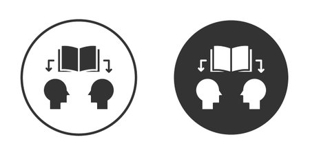 Share thoughts icons in modern flat solid style for UI UX Designsのイラスト素材