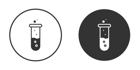 Test tube icons in modern flat solid style for UI UX Designsのイラスト素材