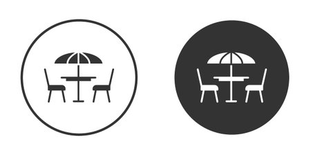 Terrace icons in modern flat solid style for UI UX Designsのイラスト素材
