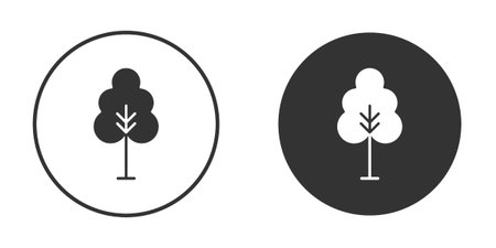 Tree free icons in modern flat solid style for UI UX Designsのイラスト素材