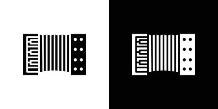 Accordion icon illustration vector simple designsのイラスト素材