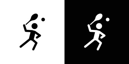 Badminton icon illustration vector simple designsのイラスト素材