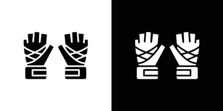 Fitness Gloves icon illustration vector simple designsのイラスト素材