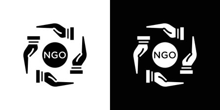 NGO icon illustration vector simple designsのイラスト素材