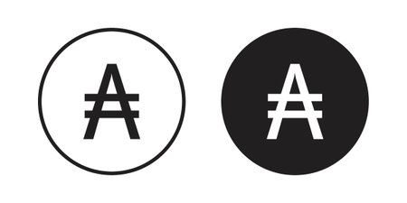 Austral signs collection Silhouette flat icon design element.のイラスト素材