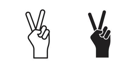 Hand scissors icons Concepts. black solid and line stroke designs for web and app useのイラスト素材