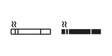 Cigarette icon logo design element. minimalist style iconsのイラスト素材