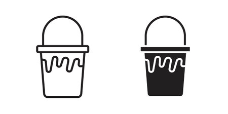 Paint bucket icon logo design element. minimalist style iconsのイラスト素材