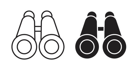 Binoculars icon element for design projectsのイラスト素材