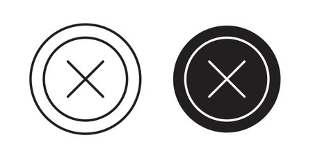 Cancel icon element for design projectsのイラスト素材