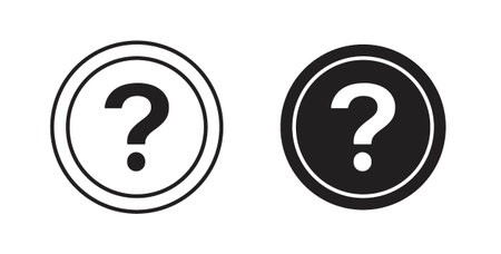 Doubts button icon element for design projectsのイラスト素材