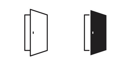 Door icon element for design projectsのイラスト素材