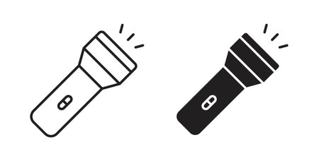 Flashlight icon element for design projectsのイラスト素材