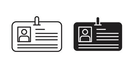 Identity card icon element for design projectsのイラスト素材