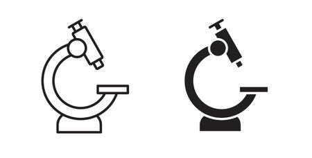 Microscope icon element for design projectsのイラスト素材