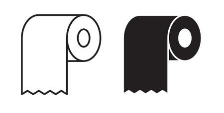 Toilet Paper icon element for design projectsのイラスト素材