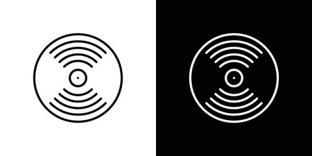Vinyl icon. Outline symbol for Website UIのイラスト素材