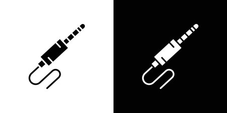 Audio jack icon vector illustration glyph style designs for web.のイラスト素材