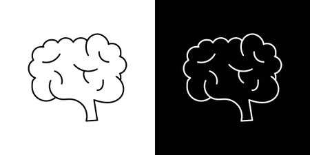 Brain icon Lineal Style Vector Illustration. Vector symbol pictogramのイラスト素材