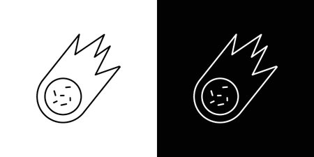 Comet icon Lineal Style Vector Illustration. Vector symbol pictogramのイラスト素材