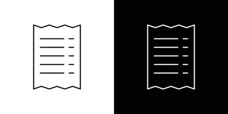 Receipt icon Lineal Style Vector Illustration. Vector symbol pictogramのイラスト素材