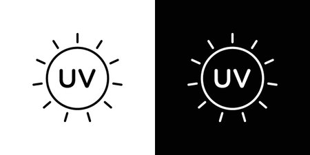 UV icons. Editable Stroke. logotype design conceptのイラスト素材