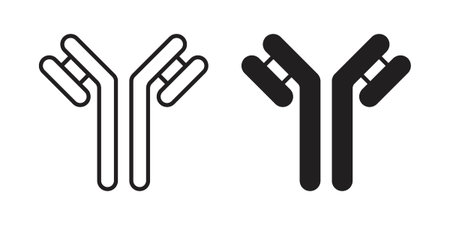 Antibody icons suitable for infographics, websites and print media and interfaces. Line vector icon.のイラスト素材
