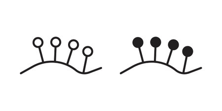 Acupuncture icons suitable for infographics, websites and print media and interfaces. Line vector icon.のイラスト素材