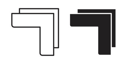 Corner sofa icons suitable for infographics, websites and print media and interfaces. Line vector icon.のイラスト素材