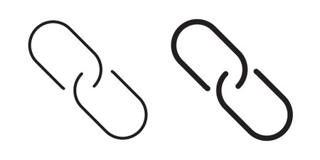 Link icons suitable for infographics, websites and print media and interfaces. Line vector icon.のイラスト素材