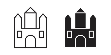 Palace icons suitable for infographics, websites and print media and interfaces. Line vector icon.のイラスト素材