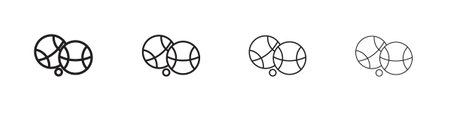 Petanque icon. Simple graphic element set