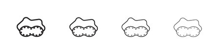 Sleeping mask icon. Simple graphic element set