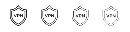 Virtual private network icon. Simple graphic element setのイラスト素材