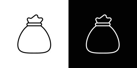 Trash bag icon in line design. Editable stroke icon.のイラスト素材
