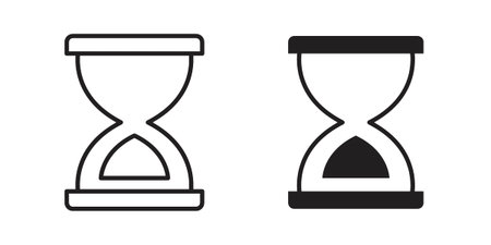 Hourglass icon. linear style sign for mobile concept and website ui designのイラスト素材
