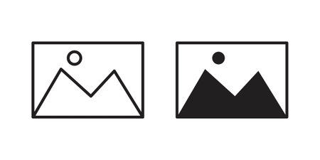 Picture icon. linear style sign for mobile concept and website ui design