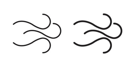Wind icon or logo pack. Vector Illustration Outline and flatのイラスト素材
