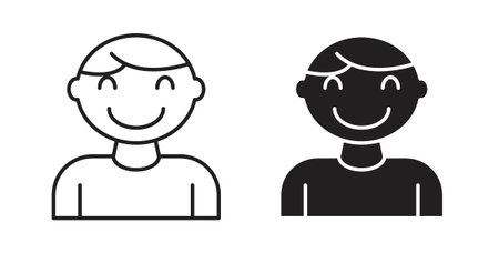 Baby boy icon vector Illustration and outline Icons. vector silhouette.のイラスト素材