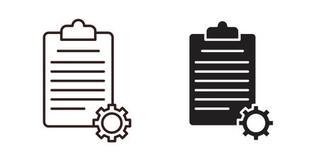 Compile icon vector Illustration and outline Icons. vector silhouette.のイラスト素材