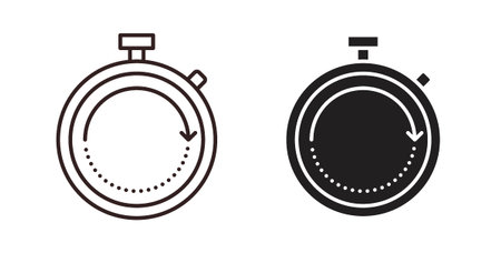 Fast processing icon vector Illustration and outline Icons. vector silhouette.
