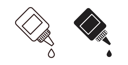 eye drop icon vector Illustration and outline Icons. vector silhouette.のイラスト素材
