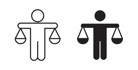 Ethics icon vector Illustration and outline Icons. vector silhouette.のイラスト素材