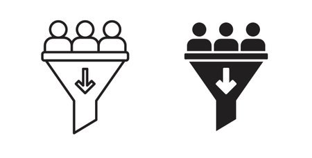 Lead generation icon vector Illustration and outline Icons. vector silhouette.のイラスト素材